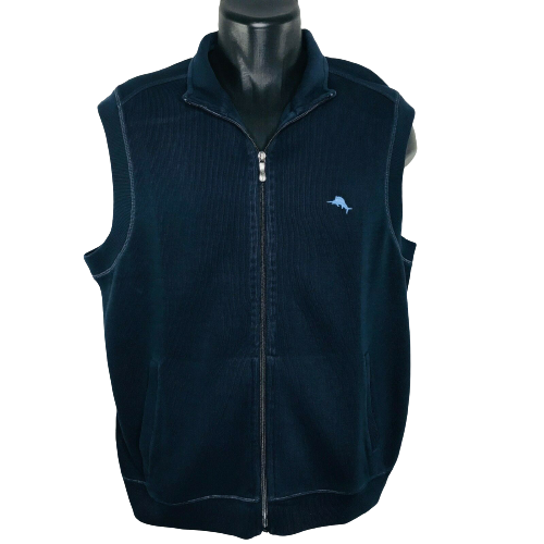 Full Zip Blue Note Logo Sweater Vest 