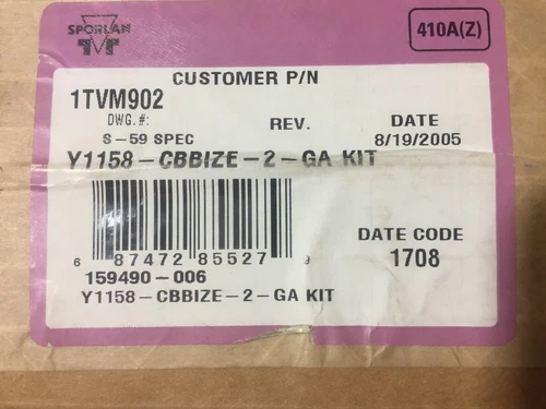 Sporlan Thermal Expansion Valve 1TVM902 Y1158 CBBIVE 2 GA Kit