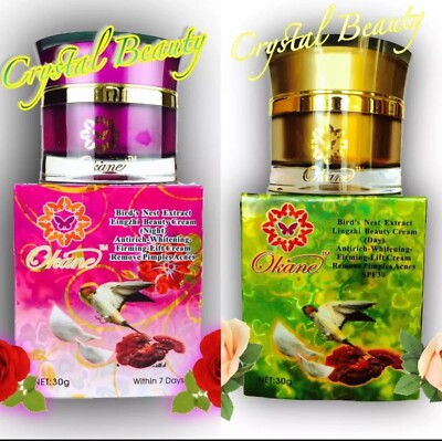 OKANE lingzhi & Birdsnest whitening cream fade spots, Freckles & acnes 30g 