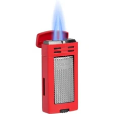 NEW - XiKar Ion Double-Jet Flame Cigar Lighter - Red