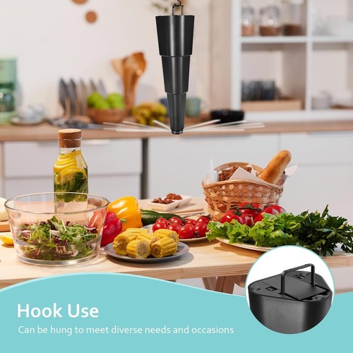 4-Pack Tabletop Fly Fans with Holographic Blades for Outdoor Dining Enjoyment - Picture 7 of 9