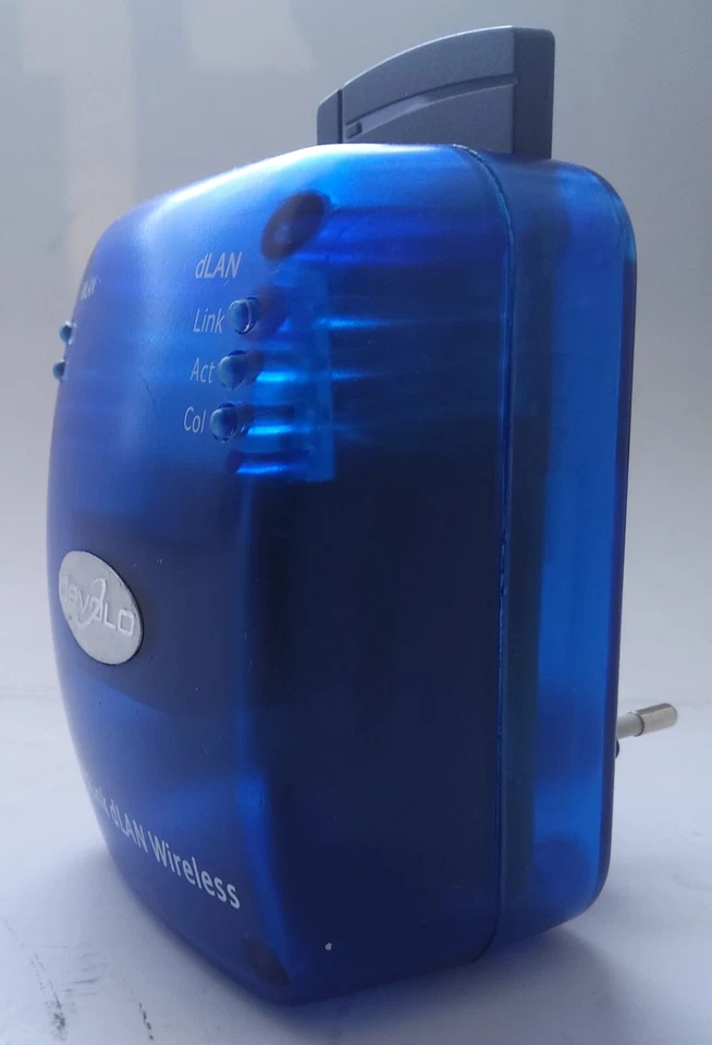 devolo MicroLink dLAN Wireless Kabellos Adapter mit WLAN-Schnittstelle in Blau - Bild 2 von 4