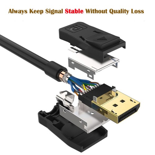 Cable Displayport M/M Premium v1.2 Display Port a DP Cable Macho a Macho 4K 60HZ - Imagen 5 de 9