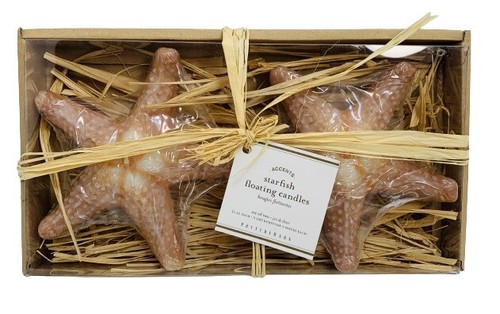 Pottery Barn 2 Starfish Floating Candles Ocean Nautical Beach House Decor NOS
