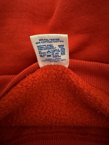 Russell Athletic 90s Vintage Red & White Sweatshirt Avalon, Unisex Large - Picture 8 of 8