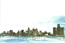 Metropolitan Detroit Convention & Visitors Bureau Postcard