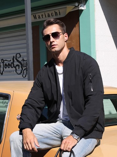 Mens Bomber Jackets Thermal Quilted Jacket Water Resistant Warm Winter Work Coat - Picture 57 of 69