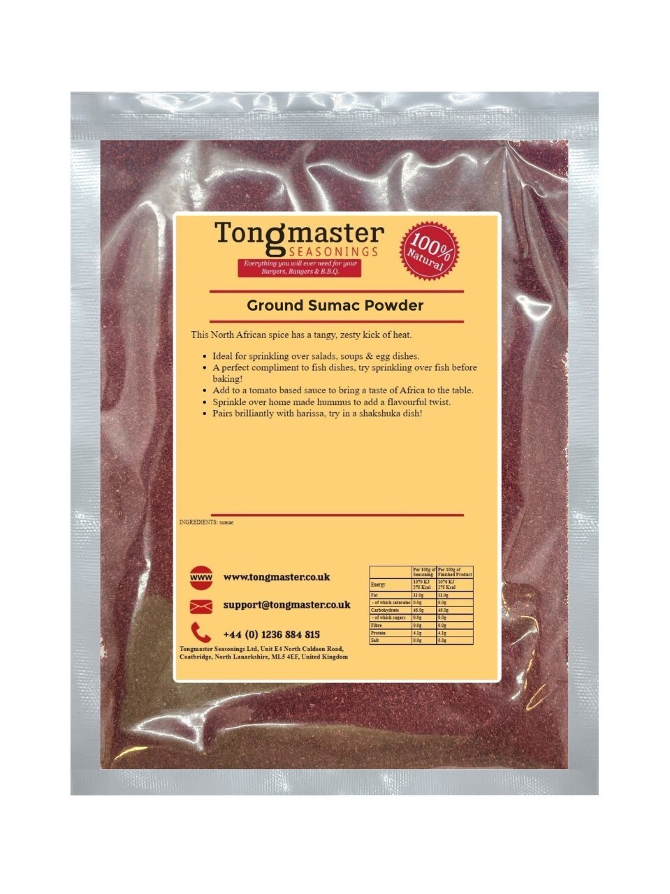 Ground Sumac Powder - 200g