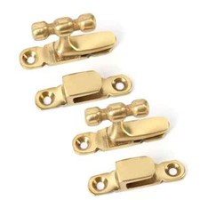 2 x BRASS SHOWCASE FASTENER LOCK Display Cabinet Cupboard Door Latch Catch Turn