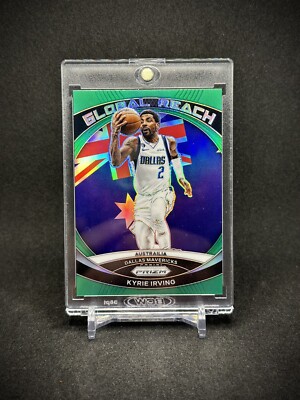Kyrie Irving 2023 Panini Prizm Global Reach Green Prizm SP Dallas Mavericks