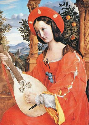 Alte Kunstpostkarte - Julius von Schnorr von Carolsfeld -Clara Bianca von Quandt