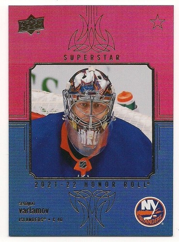 Semyon Varlamov 21-22 Upper Deck 1 Honor Roll Superstar Red Rainbow