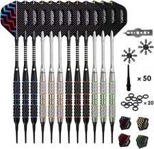 Darts Plastic Tip - Professional Soft Tip Darts Set for Electronic Dartboard 12