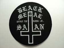 BLACK METAL SATAN CIRCLE EMBROIDERED PATCH