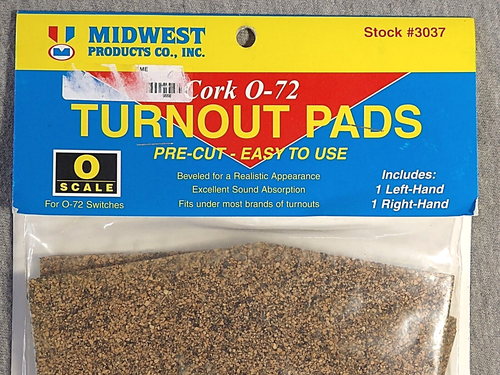 Midwest Products Co. O-72 Cork Turnout Pads #3037 ~ TSLH - Picture 2 of 3