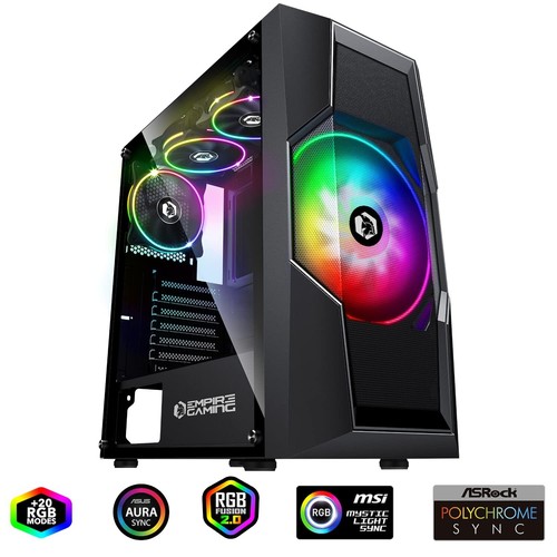 EMPIRE GAMING - Boitier PC Gamer Onyx - ARGB Moyenne Tour ATX mATX ITX - 4 Ve... - Zdjęcie 2 z 9