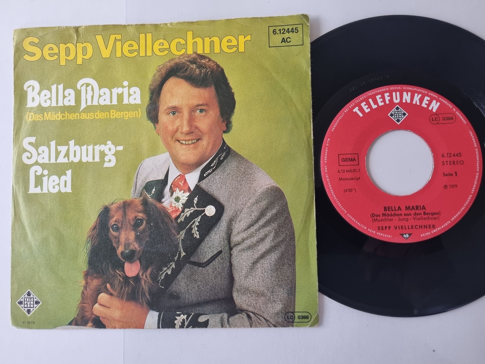 Sepp Viellechner - Bella Maria (Das Mädchen aus den Bergen) 7'' Vinyl Germany