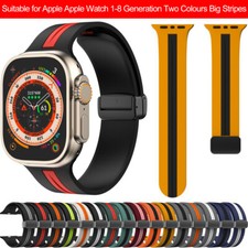 Magnetic Silicone Band iWatch Sports Strap for Apple Watch Ultra 11 10 9 8 7 6SE