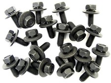 Honda Body Bolts- M6-1.0 X 16mm Long- 10mm Hex- 17mm Washer- 20 Bolts- 180