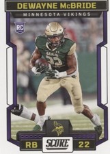 2023 Score #333 DeWayne McBride Minnesota Vikings Rookie