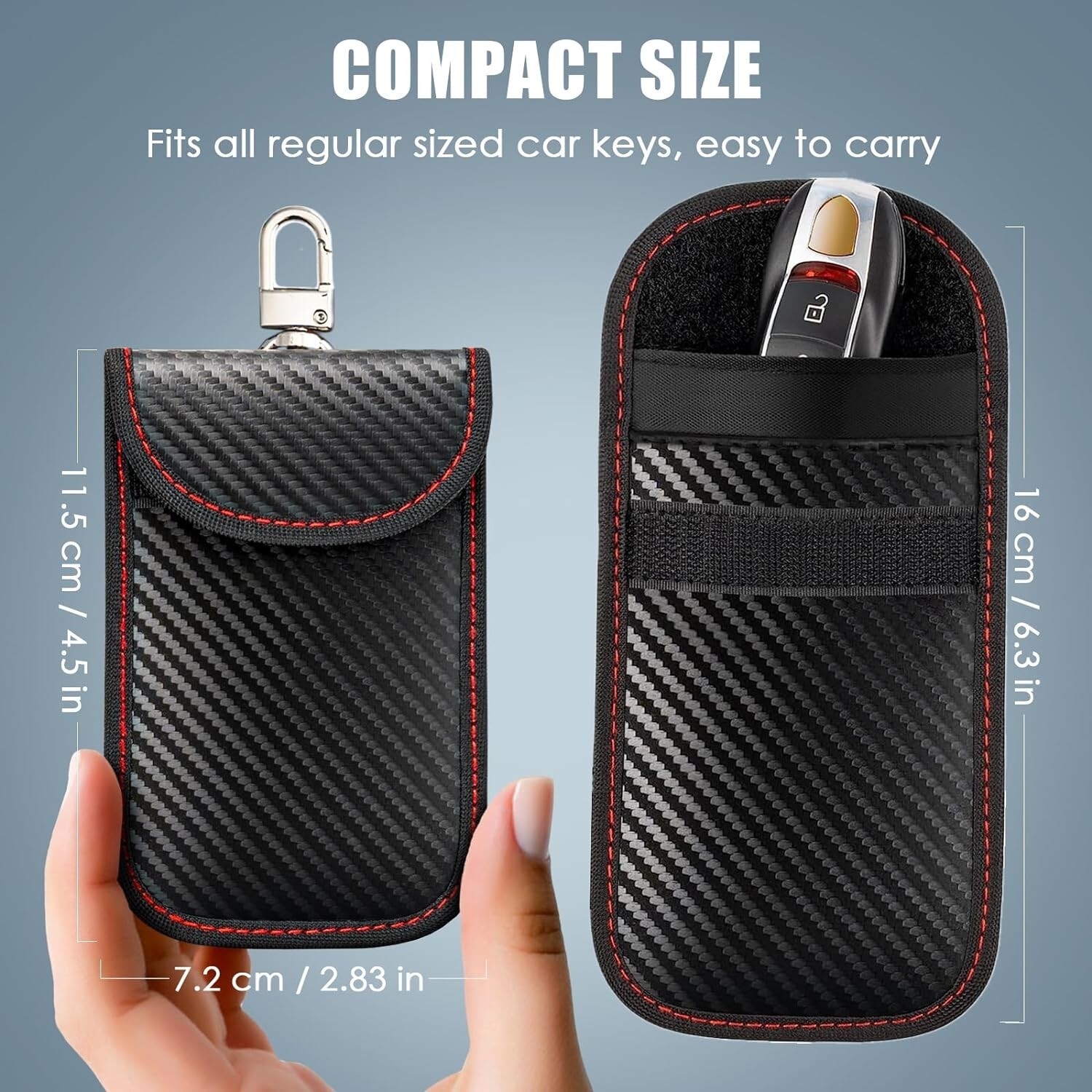2 PACK Small Faraday Pouch For Car Keys, Car Key Signal Blocking Bag