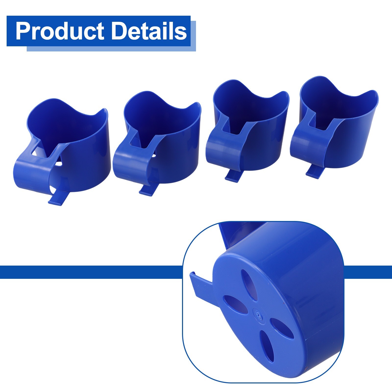 Práctico Portavasos Extraíble para tu Piscina Sobre el Suelo Set de 4
