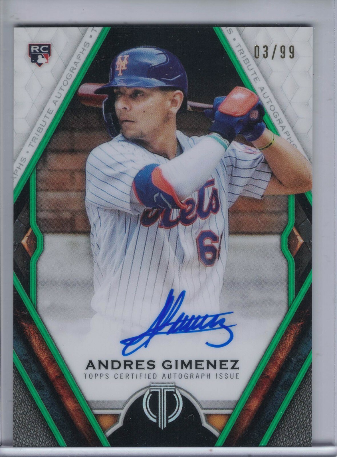 ANDRES GIMENEZ 2021 Topps Tribute Autograph/Auto Green #03/99 #TA-AG ?F9727? | eBay