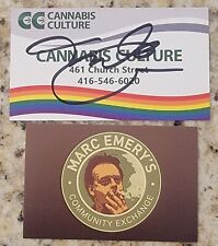 The King Of Cannibus Marc Emery Cannibis Culture Signed Autograph Business Card The King Of Cannibus Marc Emery Cannibis Culture Signed Autograph Business Card