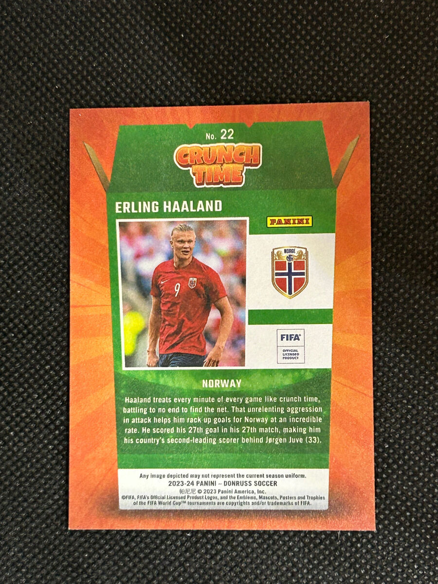 ERLING HAALAND 2023-24 Donruss Optic Soccer Crunch Time #22 ERLING HAALAND 2023-24 Donruss Optic Soccer Crunch Time #22