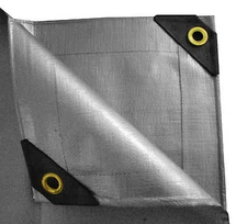 20 X 40 SILVER TARP 14 MIL EXTREME DUTY, CANOPY, TENT, BOAT COVER, TRAILER