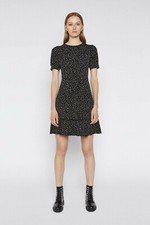 Warehouse Spot Lace Trim Dress Size 16✨