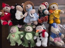 Lot of 9 Starbucks Bearista Bears Plush w/ Tags Holiday, Costume, Seasonal