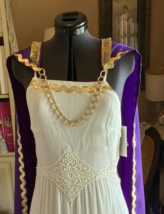 Diosa Griega Romana Numenor Enana Poder Reina de la Realeza Vestido Capa Cortina Disfraz S Foto 4 de 4