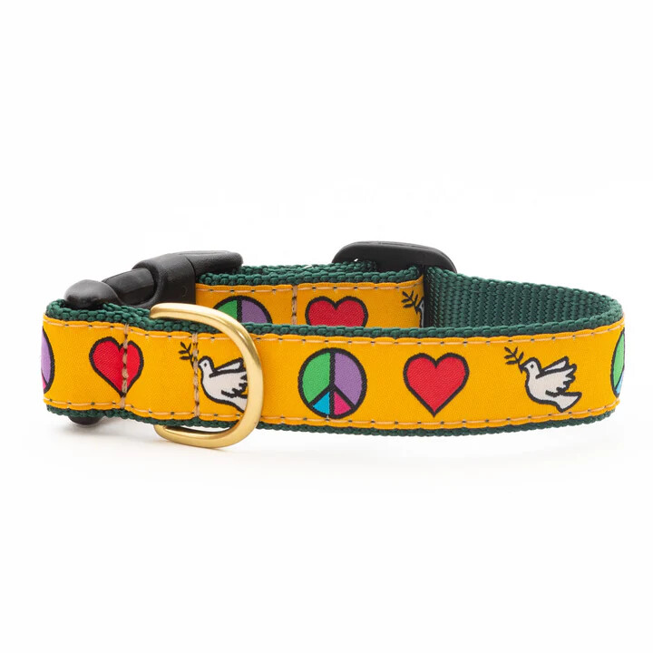 Peace Dog Collar, Lead Feet, Harness Narrow Wide
