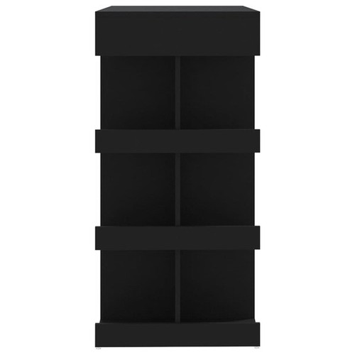 Bar Table With 3 Storage Rack Black Chipboard - Picture 6 of 8
