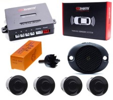 Universal PDC Rückfahrwarner Parkhilfe Einparkhilfe mit 4 - Sensoren in Schwarz