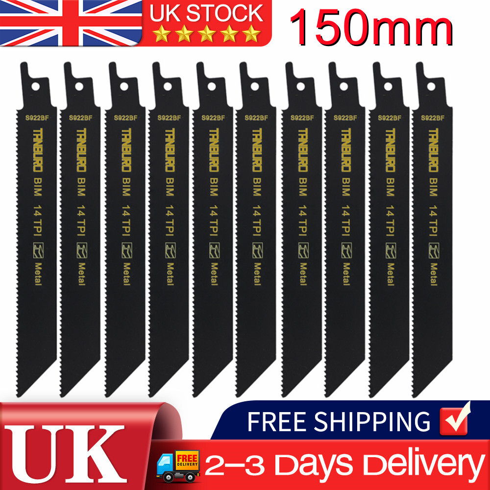 10Pcs Reciprocating Metal Sabre Saw Blades S1122EF S922BF For Bosch
