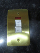 mk  45A 45 Amp  Pole Cooker Switch Neon gold 00183