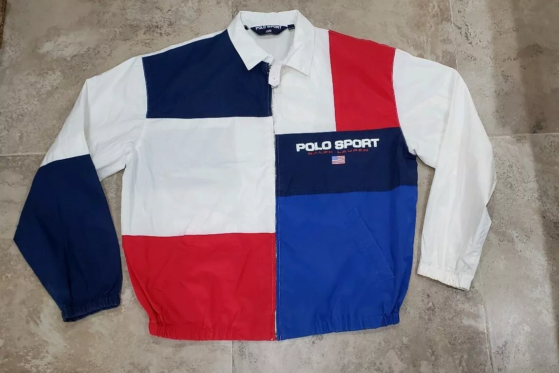 Vintage 90s Polo Sport Ralph Lauren Color Block Men Size L