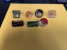 7 PIECE DEF LEPPARD ENAMEL VINTAGE COLLECTIBLE CONCERT BAND HAT PIN SET