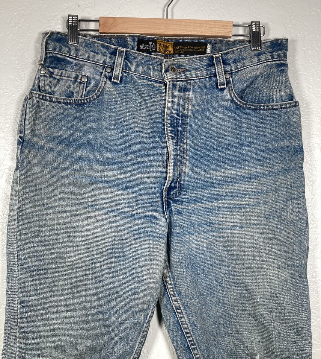 90s LEVI’S SILVER TAB 512 MADE IN USA Vintage Levi 512 Silver Tab Jeans Dark Gray Denim USA Made