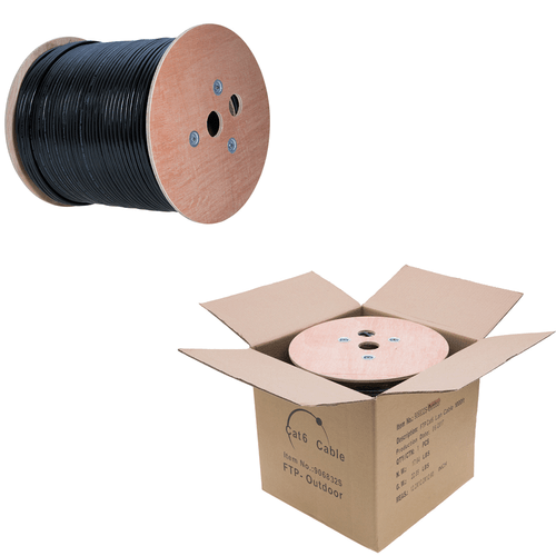 CAT6 Outdoor Cable Solid Copper Direct Burial UV Waterproof Network LAN 1000FT - Picture 8 of 8