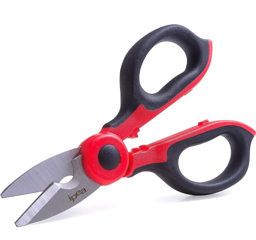 Forbici Da Elettricista Isolanti | Lame Micro Dentate | Spellafili Integrato | Manico Antiscivolo - Foto 4