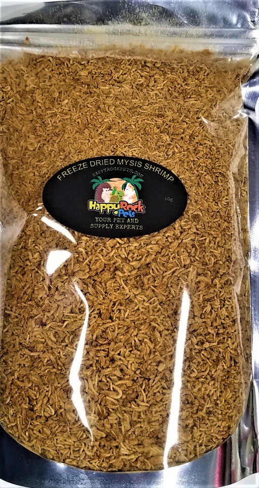 HAPPY ROCK PETS Mysis Shrimp-Freeze Dried Mysis Shrimp for All Tropical & Marine 7g-112g