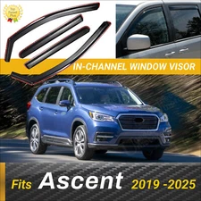 Fits 2019-25 Subaru Ascent In-Channel Rain Guards Shade Deflectors Window Visors