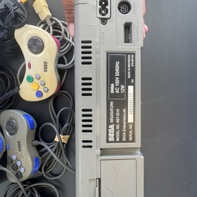 Sega Saturn Japanese- Extra Games, 3 Controllers And Cable Working- US seller