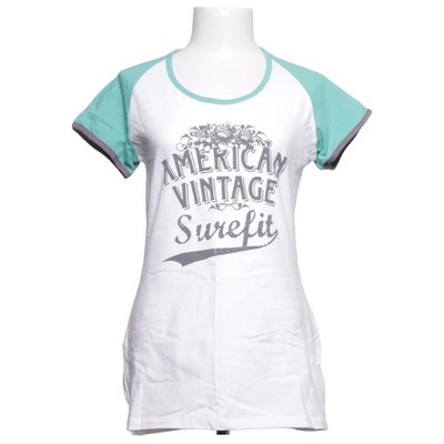 Surefit, T-shirt, Größe: 44/46, Weiß/Grün, Baumwolle/Elasthan, Print, Damen #1cM