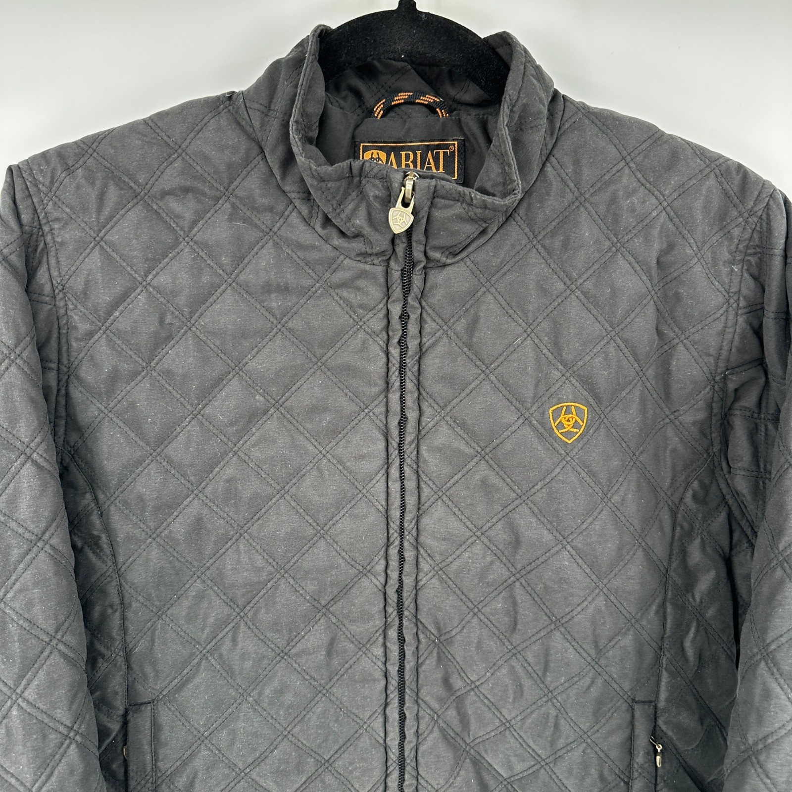 Ariat Quilted Full Zip Jacket Black Women's Size Small