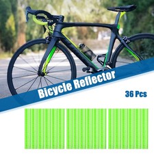 36 Pcs Bicycle Reflector Outer Reflective Version for Bike Bicycle ABS Green