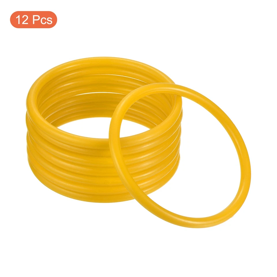 Carnaval Lancer Anneaux 8.5cm ID 12Pcs Cerceau pour Externe fête jeu stand jaune - Photo 3/4